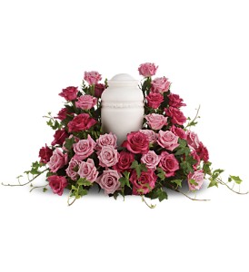 Bed of Pink Roses Urn